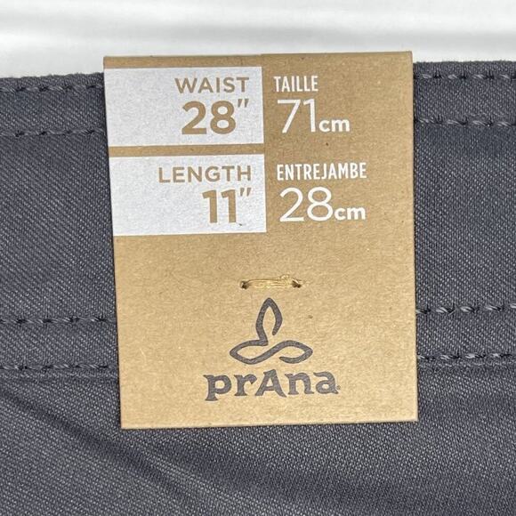 2/$30 NWT prAna Brion Short 11 inch 28 Charcoal Abrasion Resistant Reinforced - Picture 11 of 16